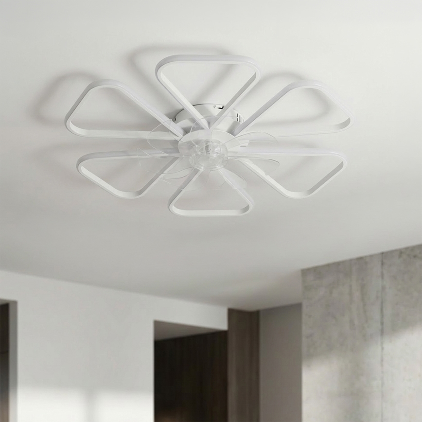 Brilagi - Dimmable LED Ceiling Fan LED/38W/230V Ø 76 cm White + Remote Control
