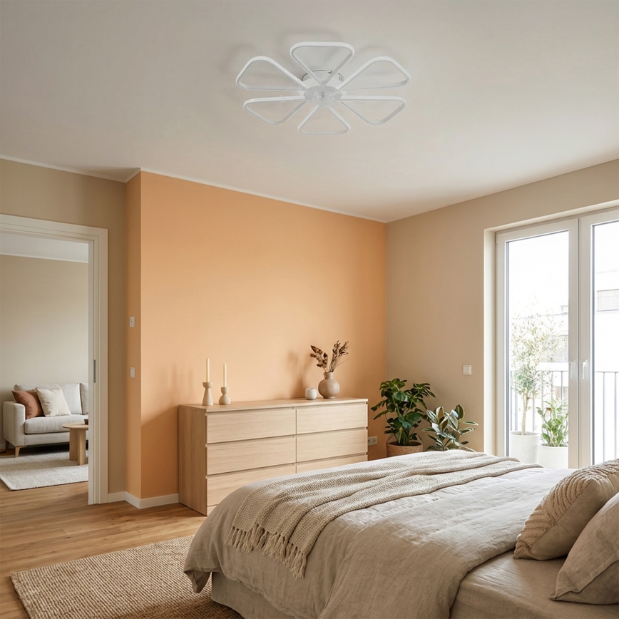 Brilagi - Dimmable LED Ceiling Fan LED/38W/230V Ø 76 cm White + Remote Control
