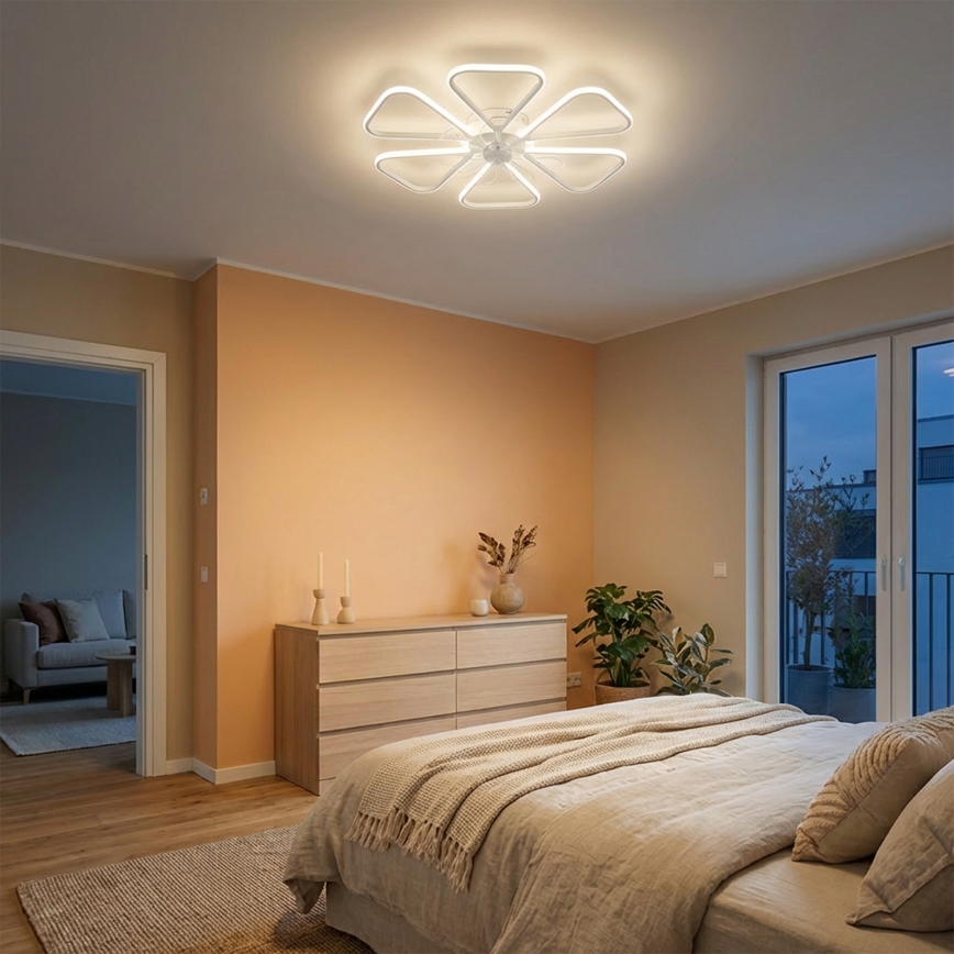 Brilagi - Dimmable LED Ceiling Fan LED/38W/230V Ø 76 cm White + Remote Control