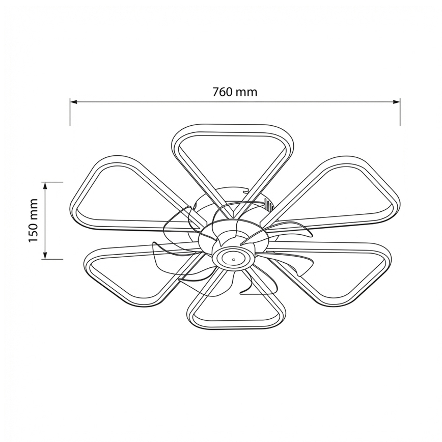 Brilagi - Dimmable LED Ceiling Fan LED/38W/230V Ø 76 cm White + Remote Control