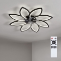 Brilagi - LED Dimmable Ceiling Fan LED/43W/230V Ø 90 cm Black + Remote Control