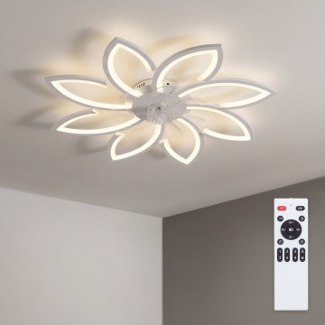 Brilagi - LED Dimmable Ceiling Fan LED/43W/230V Ø 90 cm White + Remote Control