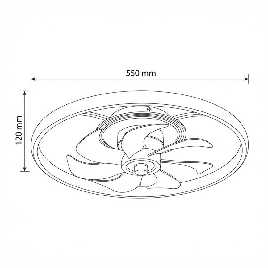 Brilagi - Dimmable LED Ceiling Fan LED/66W/230V 55 cm White/Gold + Remote Control
