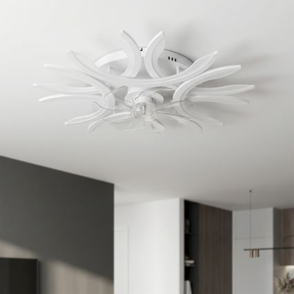 Brilagi - Dimmable LED Ceiling Fan 70W/230V 3000-6500K Ø 76 cm White + Remote Control