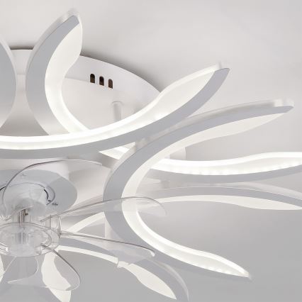 Brilagi - Dimmable LED Ceiling Fan 70W/230V 3000-6500K Ø 76 cm White + Remote Control