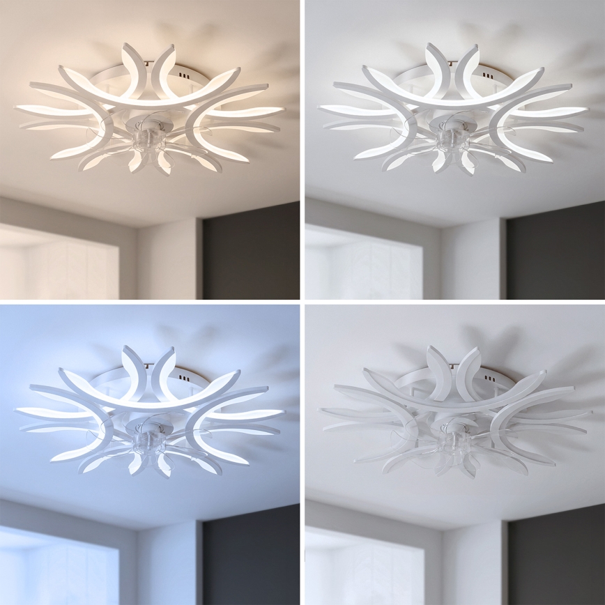 Brilagi - Dimmable LED Ceiling Fan LED/70W/230V Ø 76 cm White + Remote Control