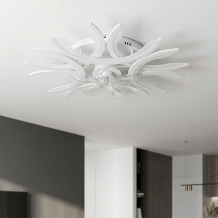 Brilagi - Dimmable LED Ceiling Fan LED/70W/230V Ø 76 cm White + Remote Control