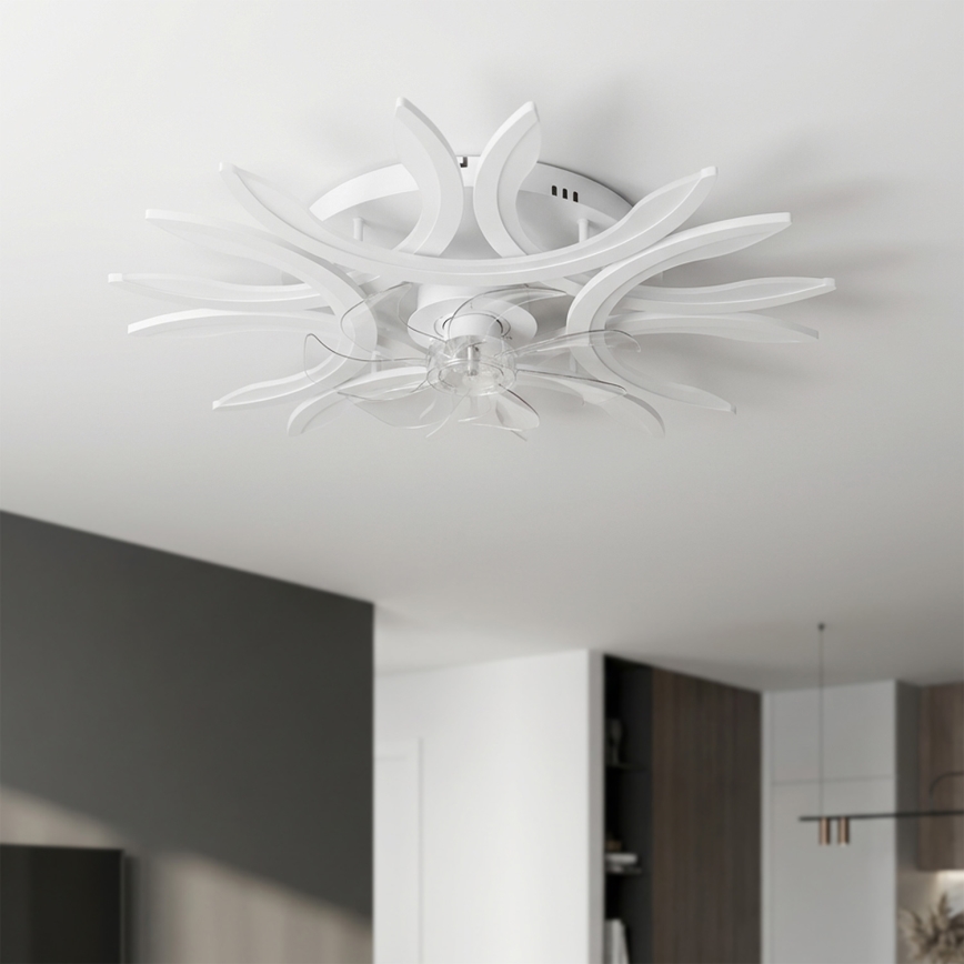 Brilagi - Dimmable LED Ceiling Fan LED/70W/230V Ø 76 cm White + Remote Control