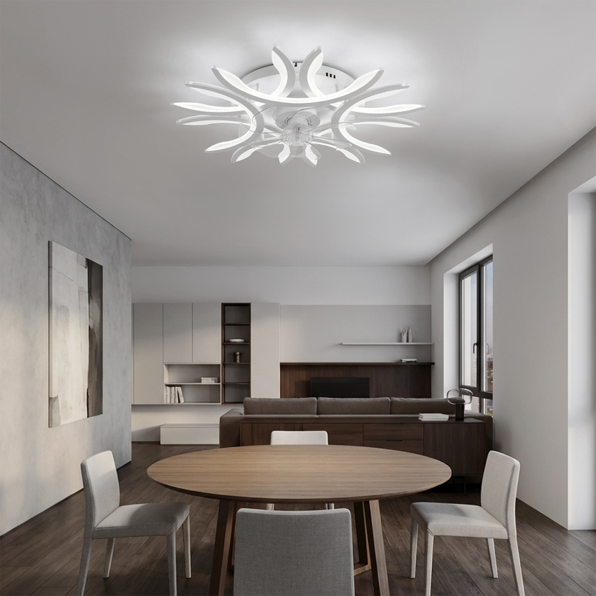 Brilagi - Dimmable LED Ceiling Fan LED/70W/230V Ø 76 cm White + Remote Control