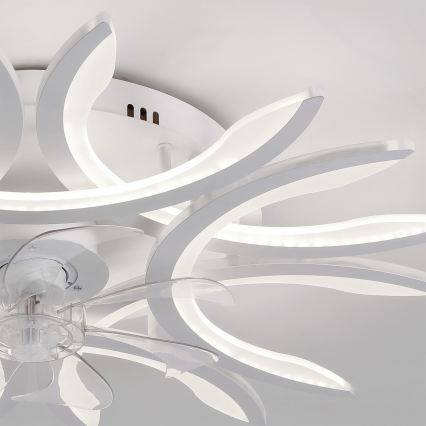 Brilagi - Dimmable LED Ceiling Fan LED/70W/230V Ø 76 cm White + Remote Control