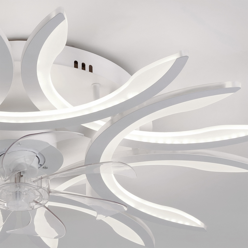 Brilagi - Dimmable LED Ceiling Fan LED/70W/230V Ø 76 cm White + Remote Control