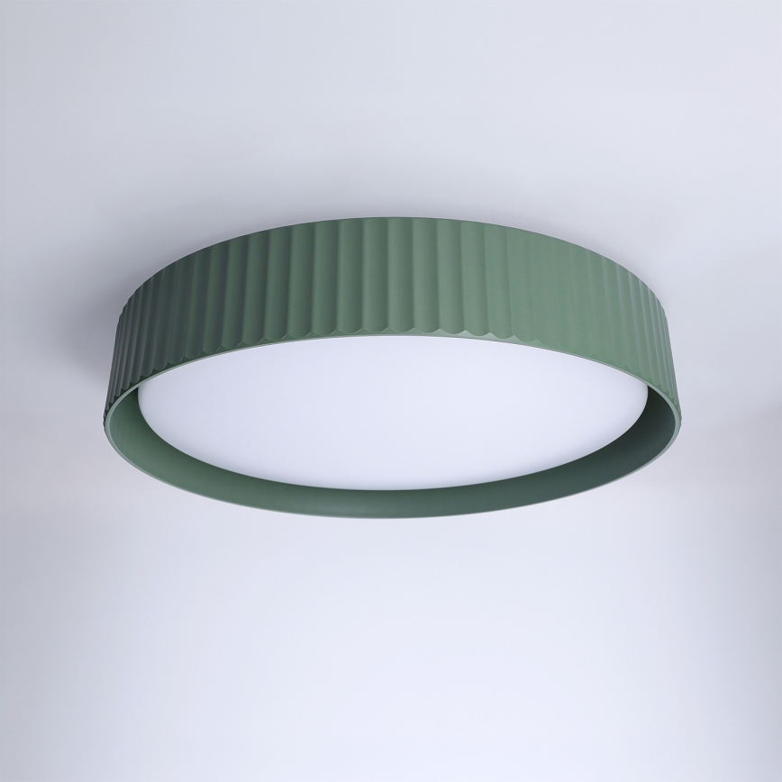 Brilagi - LUCIA Dimmable LED Ceiling Light, 48W, 230V, 3000–6500 K, Ø 41 cm, Green + Remote Control