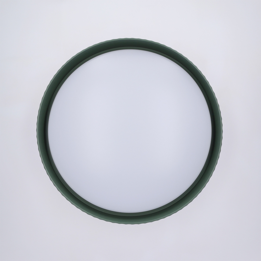 Brilagi - LUCIA Dimmable LED Ceiling Light, 48W, 230V, 3000–6500 K, Ø 41 cm, Green + Remote Control