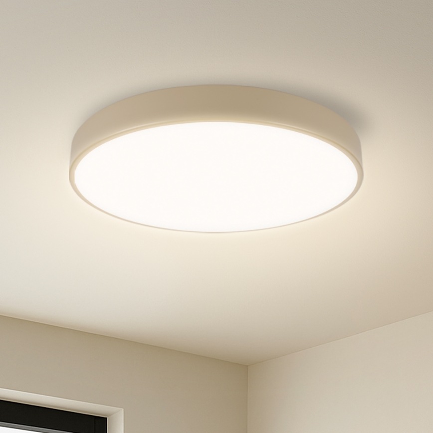 Brilagi - LED Dimmable Ceiling Lamp POOL LED/48W/230V 3000-6000K Ø 40 cm beige + remote control