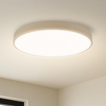 Brilagi - LED Dimmable Ceiling Lamp POOL LED/60W/230V 3000-6000K 50 cm Beige + Remote Control