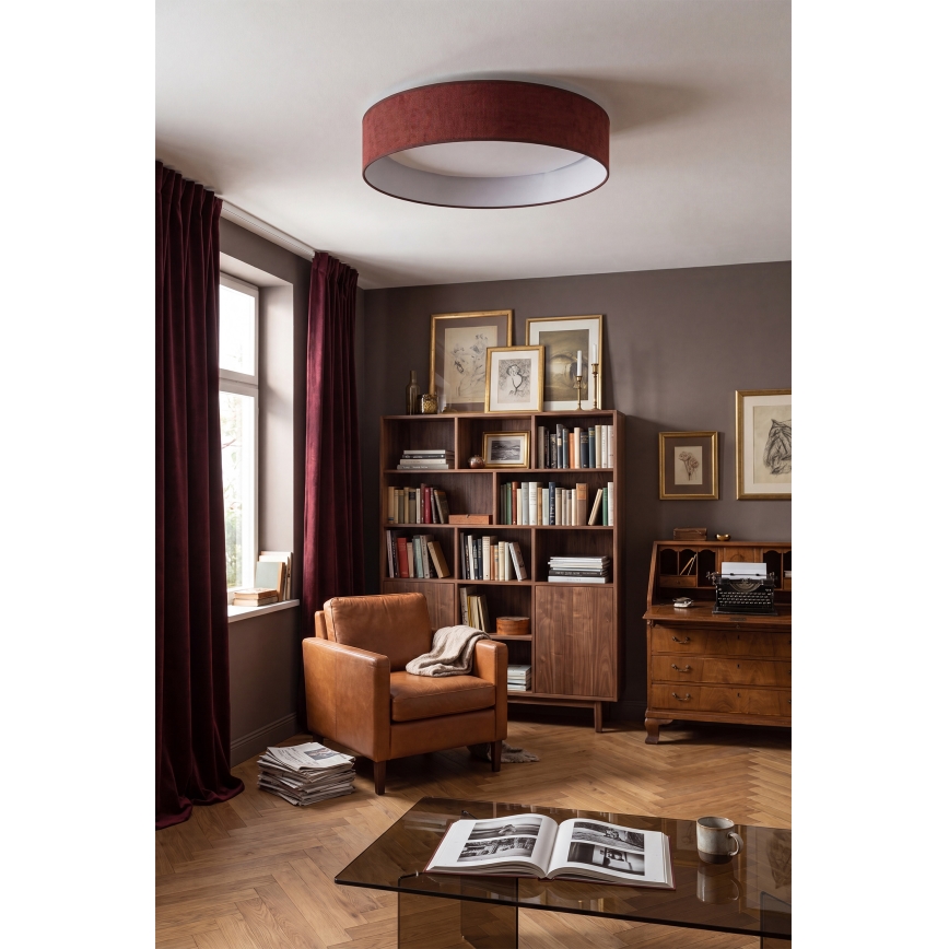 Brilagi - LED Dimmable Ceiling Light VELVET SMARTIX STARS LED/24W/230V 3000–6000K Ø 45 cm Burgundy Wi-Fi Tuya Beacon + Remote Control
