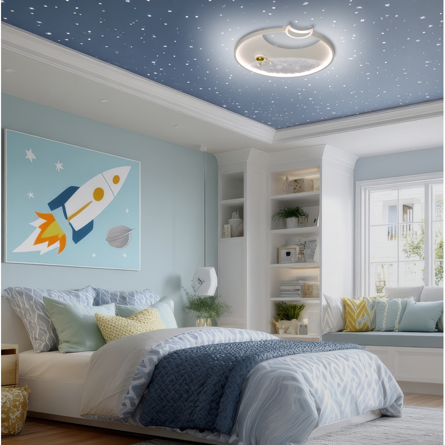 Brilagi - Dimmable LED ceiling light ASTRO LED/20W/230V Ø 50 cm 3000-6000K astronaut + remote control