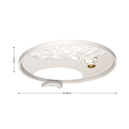 Brilagi - LED Dimmable ceiling light ASTRO LED/20W/230V 3000/4000/6000K + remote control