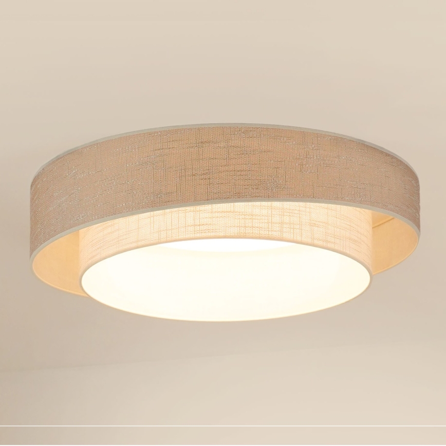 Brilagi - LED Dimmable ceiling light DOVER SHINE LED/24W/230V 3000/4000/6500K grey/creamy + remote control