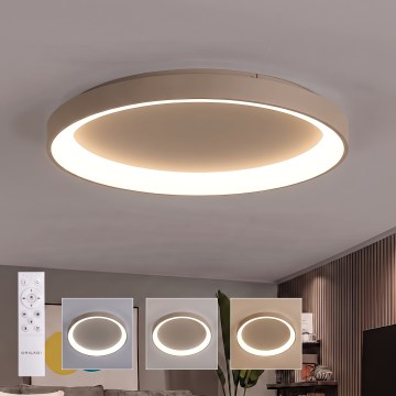 BRILAGI - LED Dimmable ceiling light FALCON II LED/108W/230V 3000-6500K Ø 80 cm beige + remote control