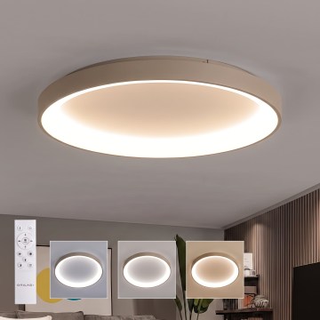 BRILAGI - LED Dimmable ceiling light FALCON II LED/108W/230V 3000-6500K Ø 80 cm white/beige + remote control