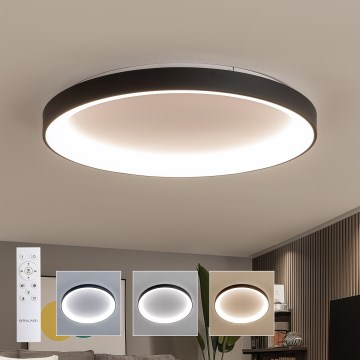 Brilagi - LED Dimmable Ceiling Light FALCON II LED/108W/230V 3000–6500K Ø80 cm Black + Remote Control