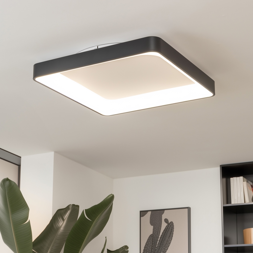 Brilagi - Dimmable LED Ceiling Light FALCON II LED/125W/230V 3000-6500K 60x60 cm black + remote control