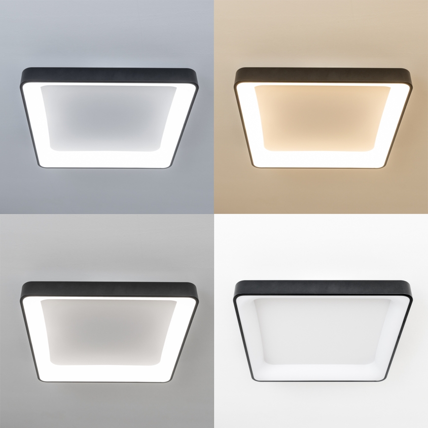 Brilagi - Dimmable LED Ceiling Light FALCON II LED/125W/230V 3000-6500K 60x60 cm black + remote control