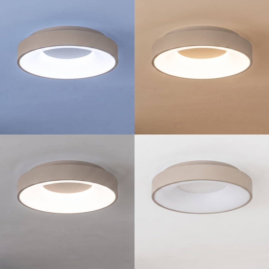BRILAGI - Dimmable LED ceiling light FALCON II LED/67W/230V 3000-6500K Ø 40 cm white/beige + remote control