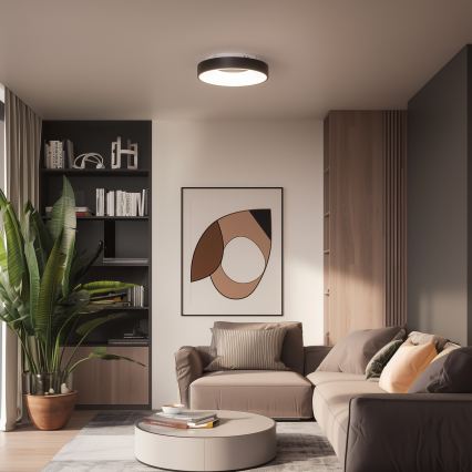 Brilagi - LED Dimmable Ceiling Light FALCON II LED/67W/230V 3000-6500K Ø 40 cm black + remote control