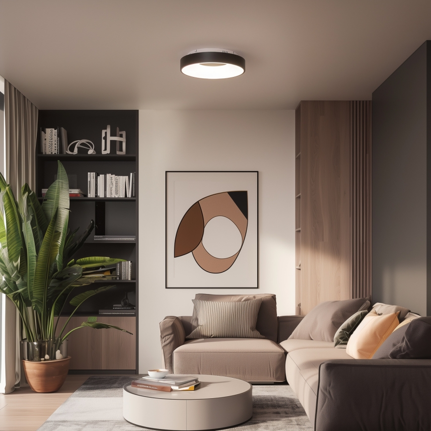 Brilagi - LED Dimmable Ceiling Light FALCON II LED/67W/230V 3000-6500K Ø 40 cm black + remote control