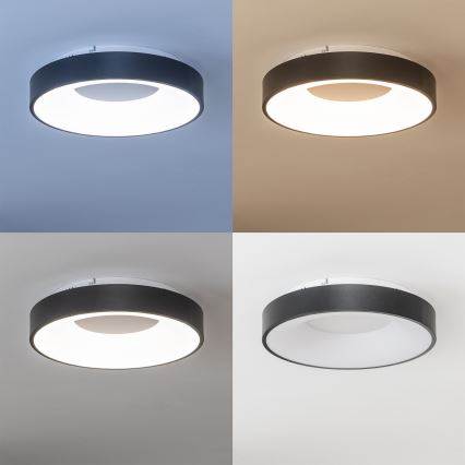 Brilagi - LED Dimmable Ceiling Light FALCON II LED/67W/230V 3000-6500K Ø 40 cm black + remote control