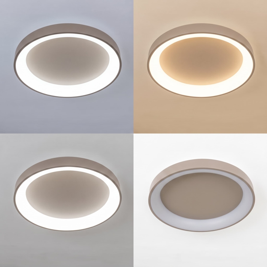 BRILAGI - Dimmable LED ceiling light FALCON II LED/99W/230V 3000-6500K Ø 60 cm beige + remote control