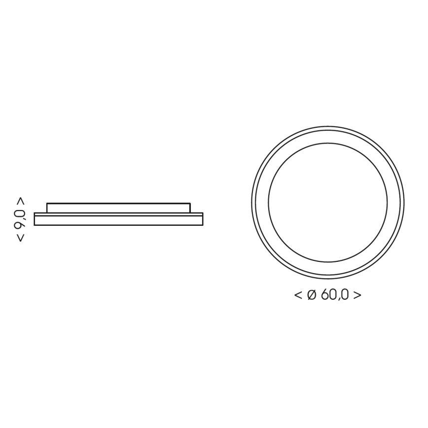 BRILAGI - Dimmable LED ceiling light FALCON II LED/99W/230V 3000-6500K Ø 60 cm beige + remote control