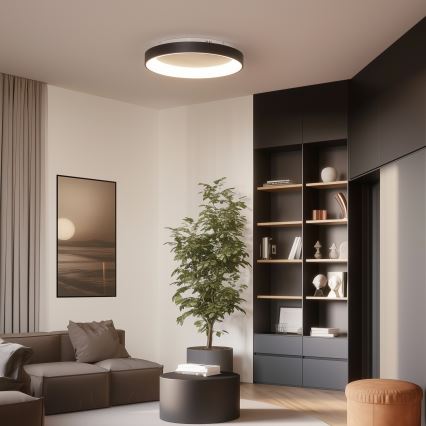 Brilagi - LED Dimmable ceiling light FALCON II LED/99W/230V 3000-6500K Ø 60 cm black + remote control