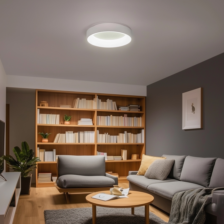 Brilagi - LED Dimmable ceiling light FALCON LED/40W/230V 3000-6500K d. 45 cm white + remote control