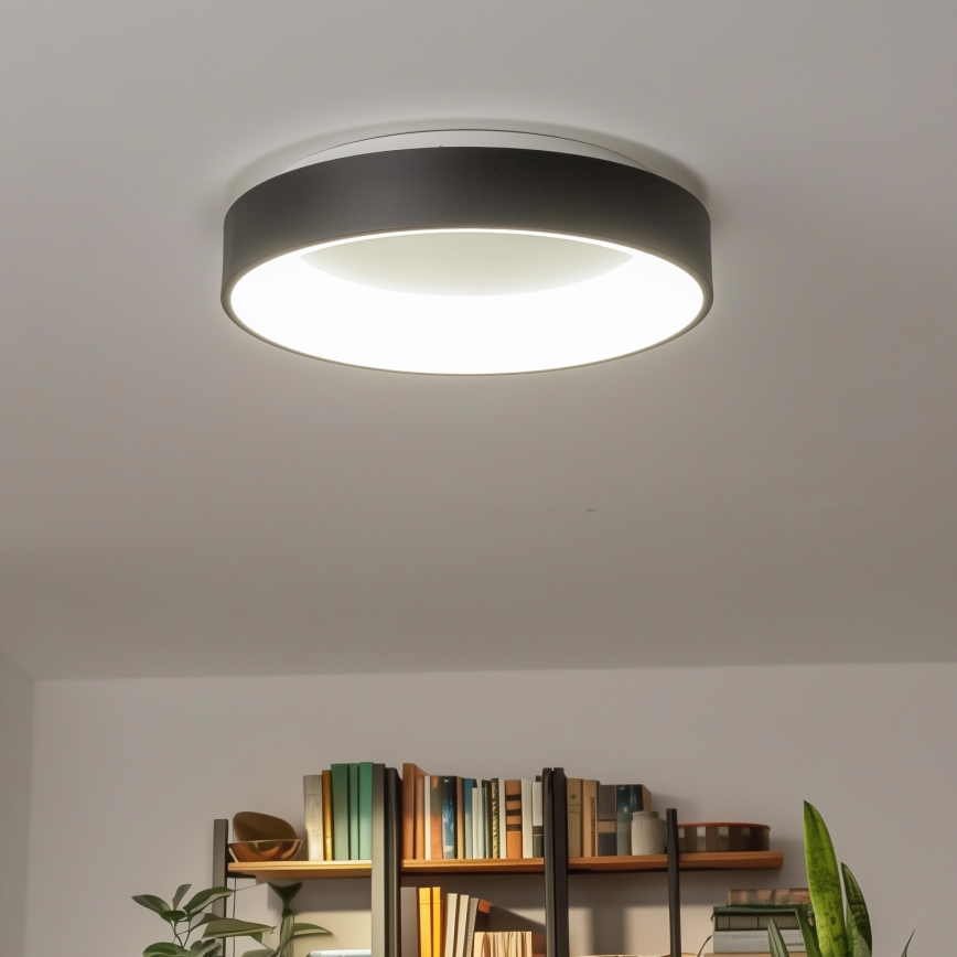 Brilagi - LED Dimmable ceiling light FALCON LED/80W/230V 3000-6500K d. 60 cm black + remote control