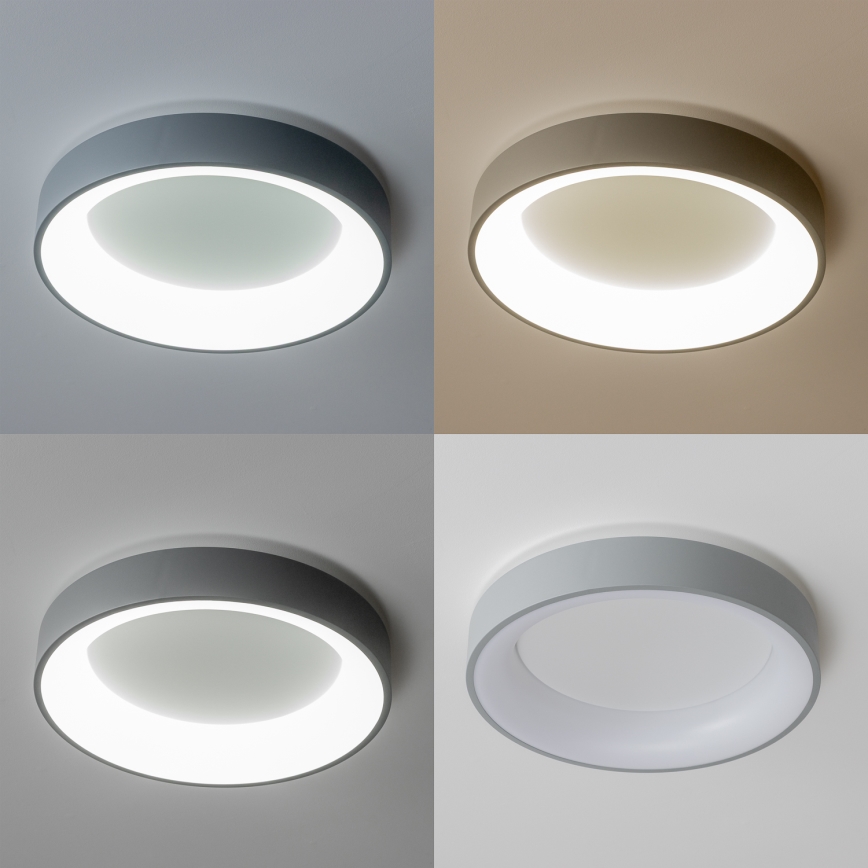 Brilagi - Dimmable FALCON LED Ceiling Light 80W/230V 3000-6500K Ø 60 cm gray + remote control