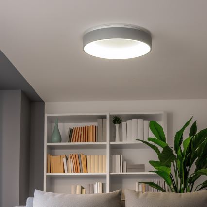 Brilagi - Dimmable FALCON LED Ceiling Light 80W/230V 3000-6500K Ø 60 cm gray + remote control
