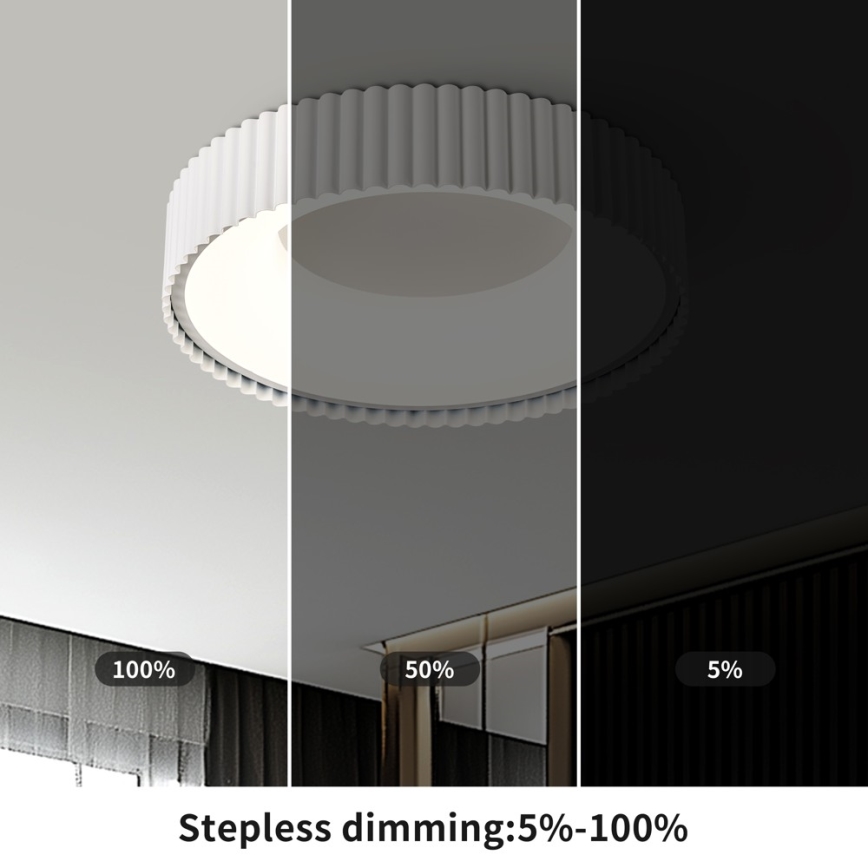 BRILAGI - Dimmable ceiling light FALCON MODERN LED/30W/230V 3000-6000K Ø 40 cm white + remote control