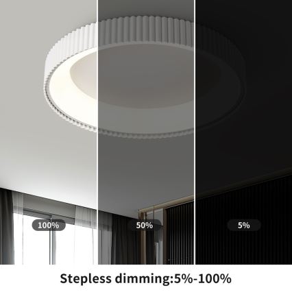 BRILAGI - Dimmable LED ceiling light FALCON MODERN LED/54W/230V 3000-6000K Ø 60 cm white + remote control