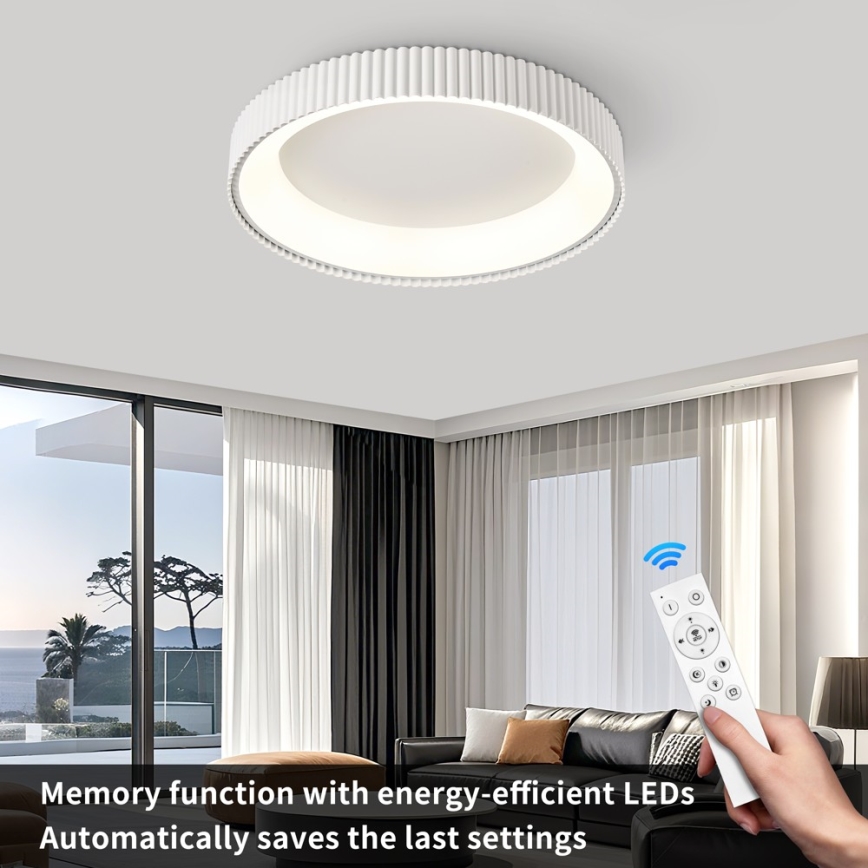 BRILAGI - Dimmable LED ceiling light FALCON MODERN LED/54W/230V 3000-6000K Ø 60 cm white + remote control