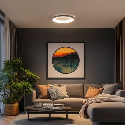 Brilagi - LED Dimmable Ceiling Light FALCON SLIM LED/42W/230V 3000-6500K Ø 50 cm Black + Remote Control