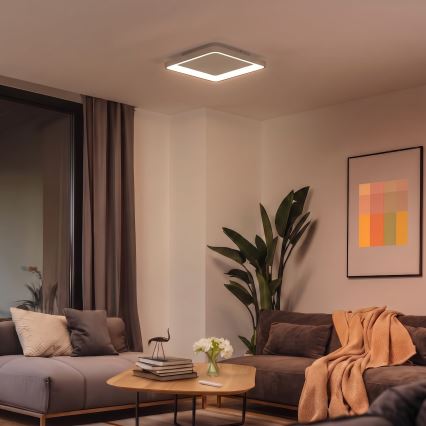 BRILAGI - Dimmable LED ceiling light FALCON SLIM LED/50W/230V 3000-6500K 50x50 cm beige + remote control