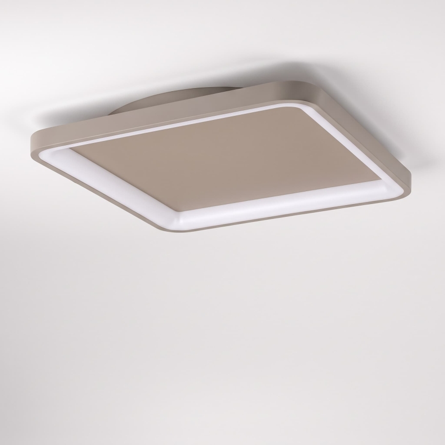BRILAGI - Dimmable LED ceiling light FALCON SLIM LED/50W/230V 3000-6500K 50x50 cm beige + remote control