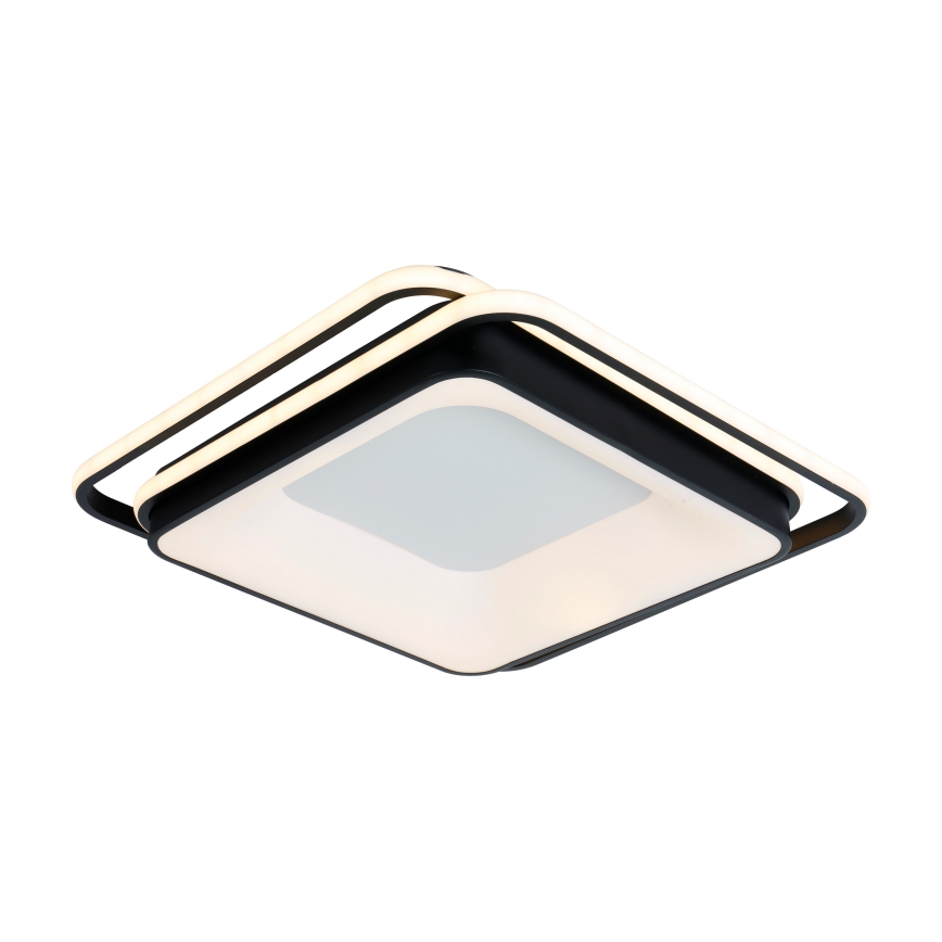 Brilagi - IRIS Dimmable LED Ceiling Light 102W/230V 3000-6000K 50x50 cm Black + Remote Control