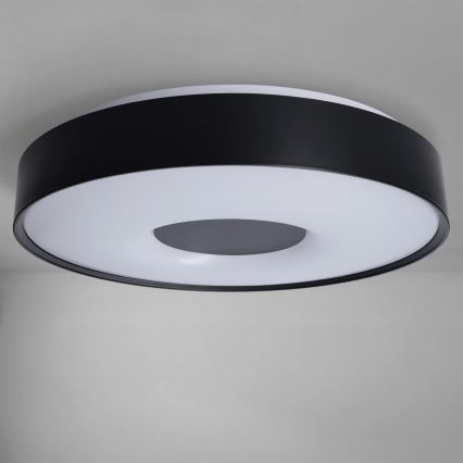 Brilagi - Dimmable LED Ceiling Light JAMIS LED/48W/230V 3000-6500K Ø 39 cm Black + Remote Control