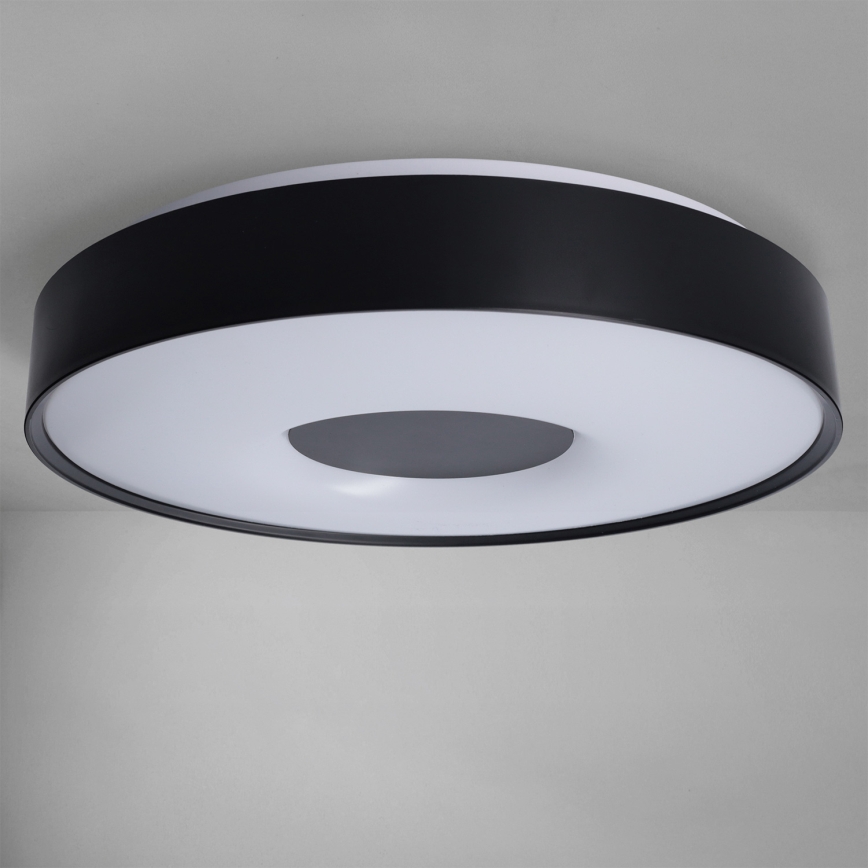 Brilagi - Dimmable LED Ceiling Light JAMIS LED/48W/230V 3000-6500K Ø 39 cm Black + Remote Control