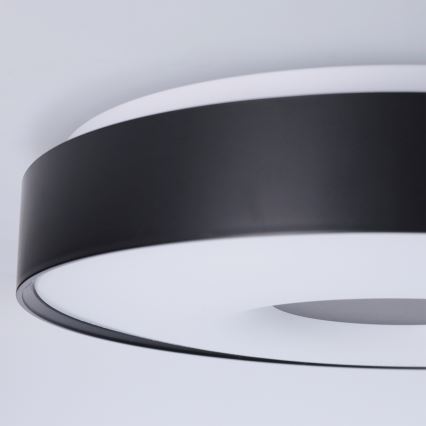 Brilagi - Dimmable LED Ceiling Light JAMIS LED/48W/230V 3000-6500K Ø 39 cm Black + Remote Control