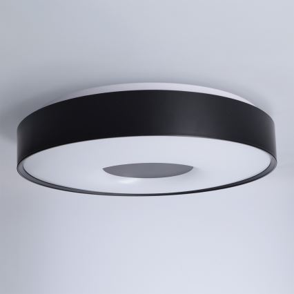 Brilagi - Dimmable LED Ceiling Light JAMIS LED/48W/230V 3000-6500K Ø 39 cm Black + Remote Control